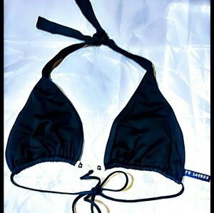 Ralph Lauren navy blue swim suit top size L